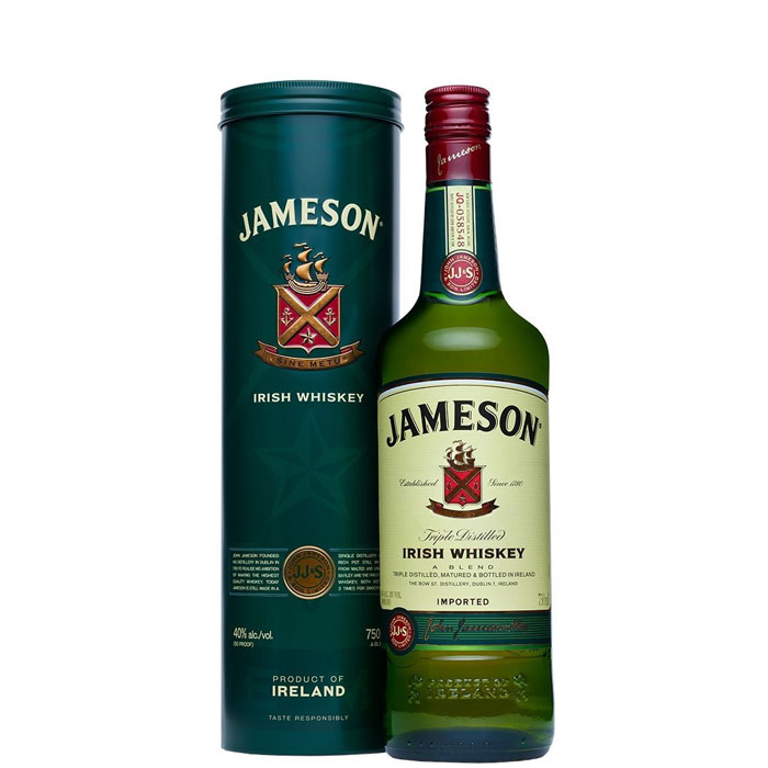 Jameson CapsNcork ml — 750 w/Tin Whiskey